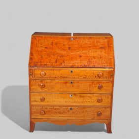 19th Century Southern States Federal Cherry Slant Front Desk