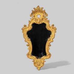1920's Italian Carved Giltwood Mirror