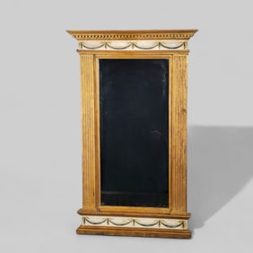 English Egyptian Revival Giltwood and Painted Mirror