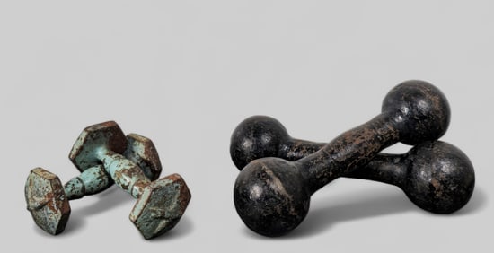 19th Century Iron Dumbbells