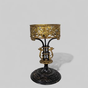 Oscar Bach Bronze and Iron Seahorse Table
