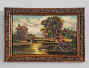 Oil of Cows, Lake & Landscape