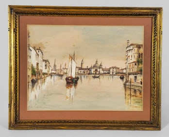 H.L. France Watercolor, Venice Canal