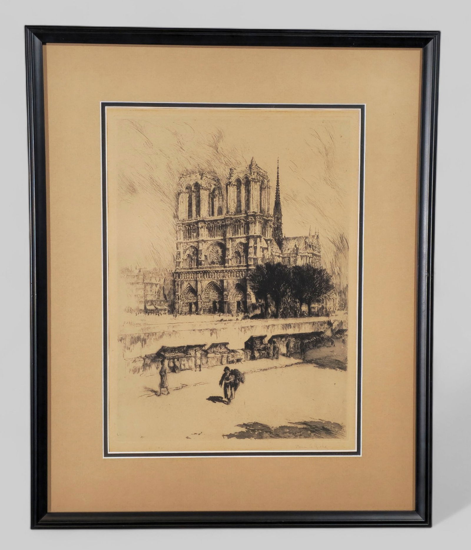 Two Etchings Henri Le Riche ( French 1868 1944)