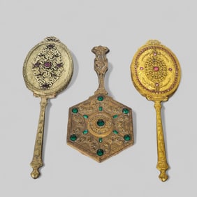 Art Nouveau Gilt Filagree Dresser Mirror