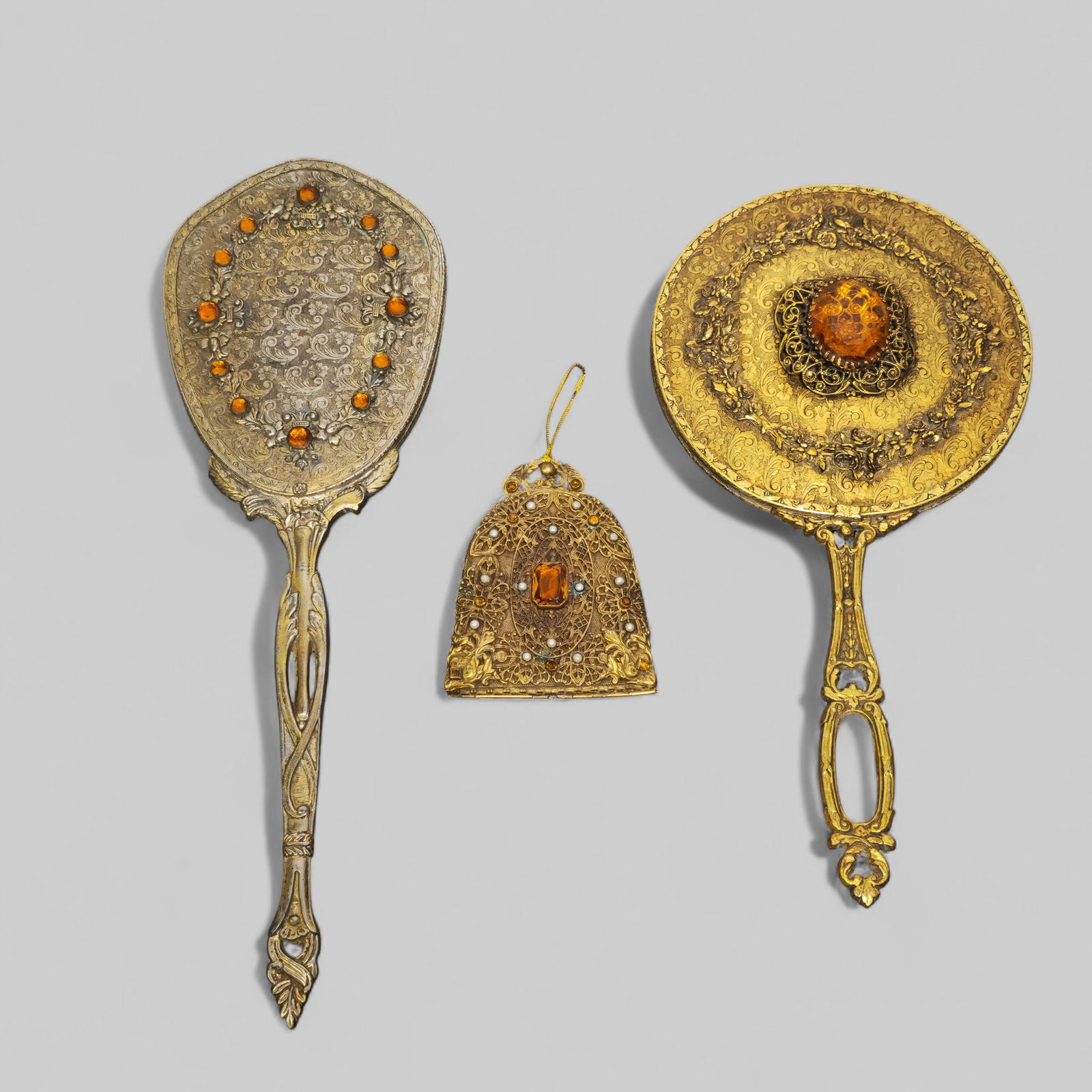 Art Nouveau Gilt Filagree Dresser Assembled (1 of 14)