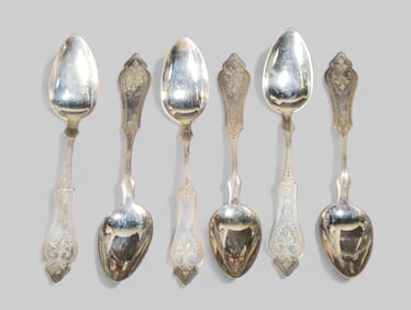 Clemens Oskamp Coin Silver Teaspoons
