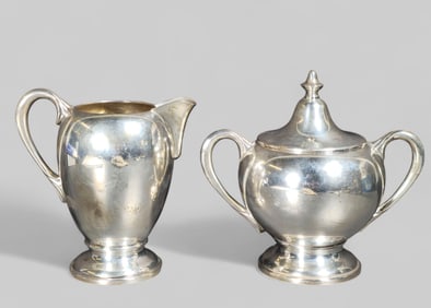 Dunkirk Sterling Silver Creamer and Sugar