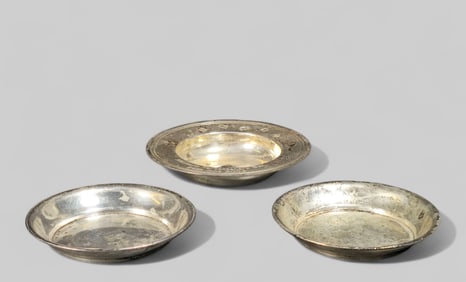 George Cahoone and Garrard Sterling Mint Dishes