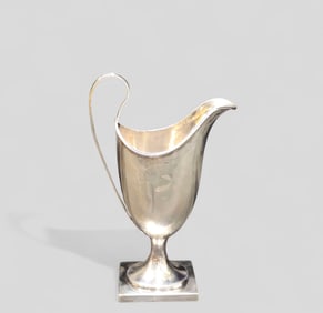 Joseph Shoemaker Coin Silver Cream Jug