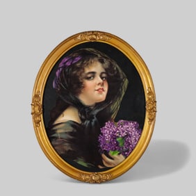 19th Century Die Cut Lady from Tom Smith's Christmas Crackers