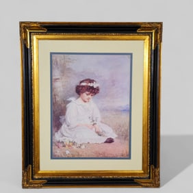 Sir John Everett Millais "Little Speedwell's Darling Blue" Lithograph