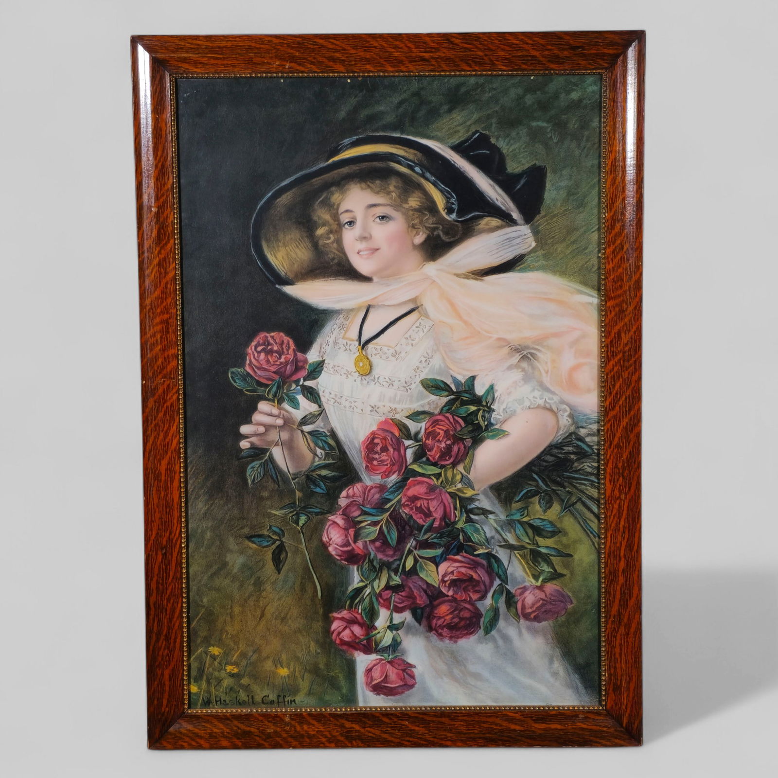 W. Haskell Coffin "Lady with Red Roses" (1 of 8)