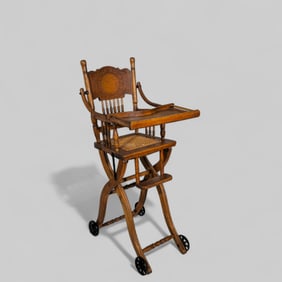 Tiger Oak Convertible High Chair Stroller