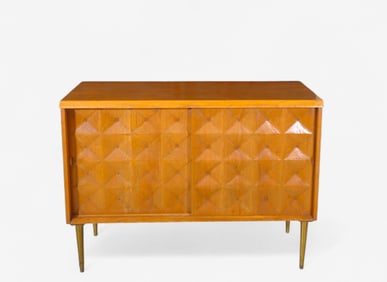 Mid-Century Modern Diamond Front Credenza