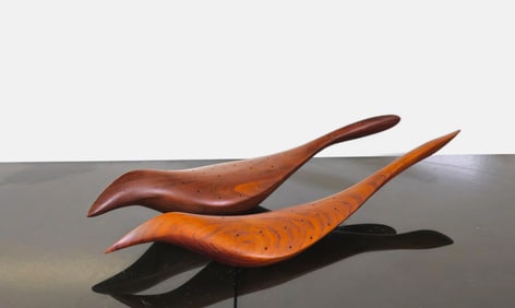Emil Milan Walnut Bird Sculpture