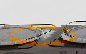 Rohe Noordwolde Serving Tray: Mid century modern serving tray. Rattan, enameled iron and glass. Netherlands, 1960's. 22 1/2w x 13 1/4d x 3h