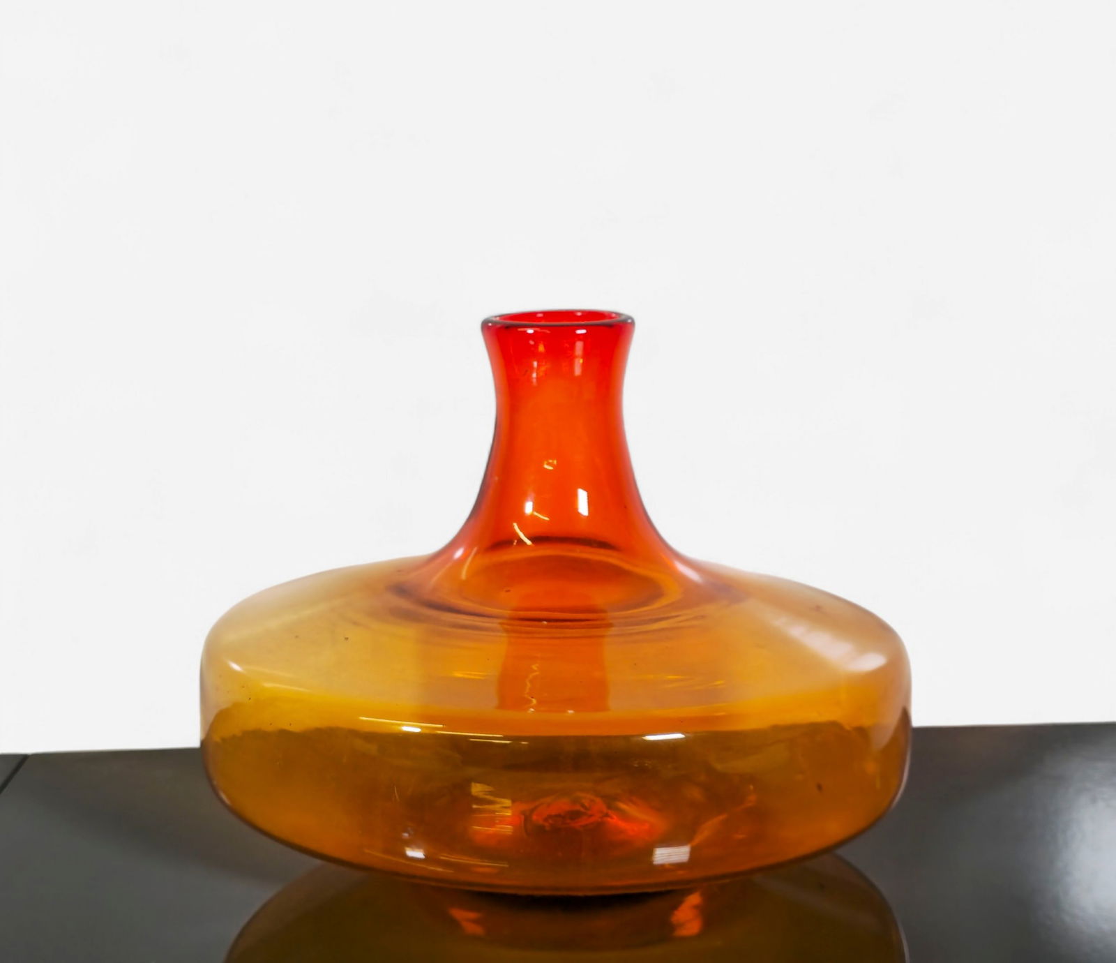 Indiana Handcraft Glass Large Flattened Decanter (1 of 5)