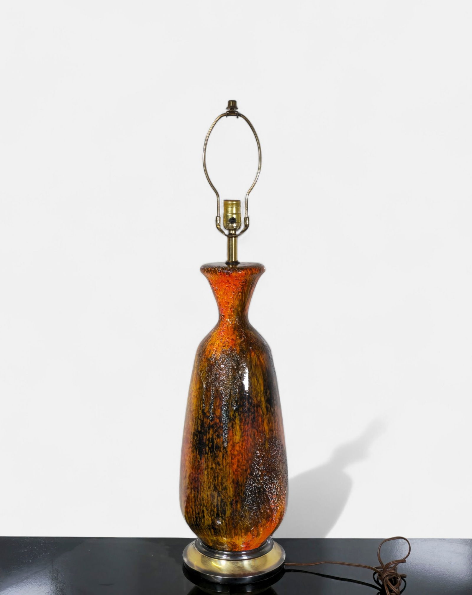 Mid Century Modern Lava Glaze Table Lamp (1 of 5)