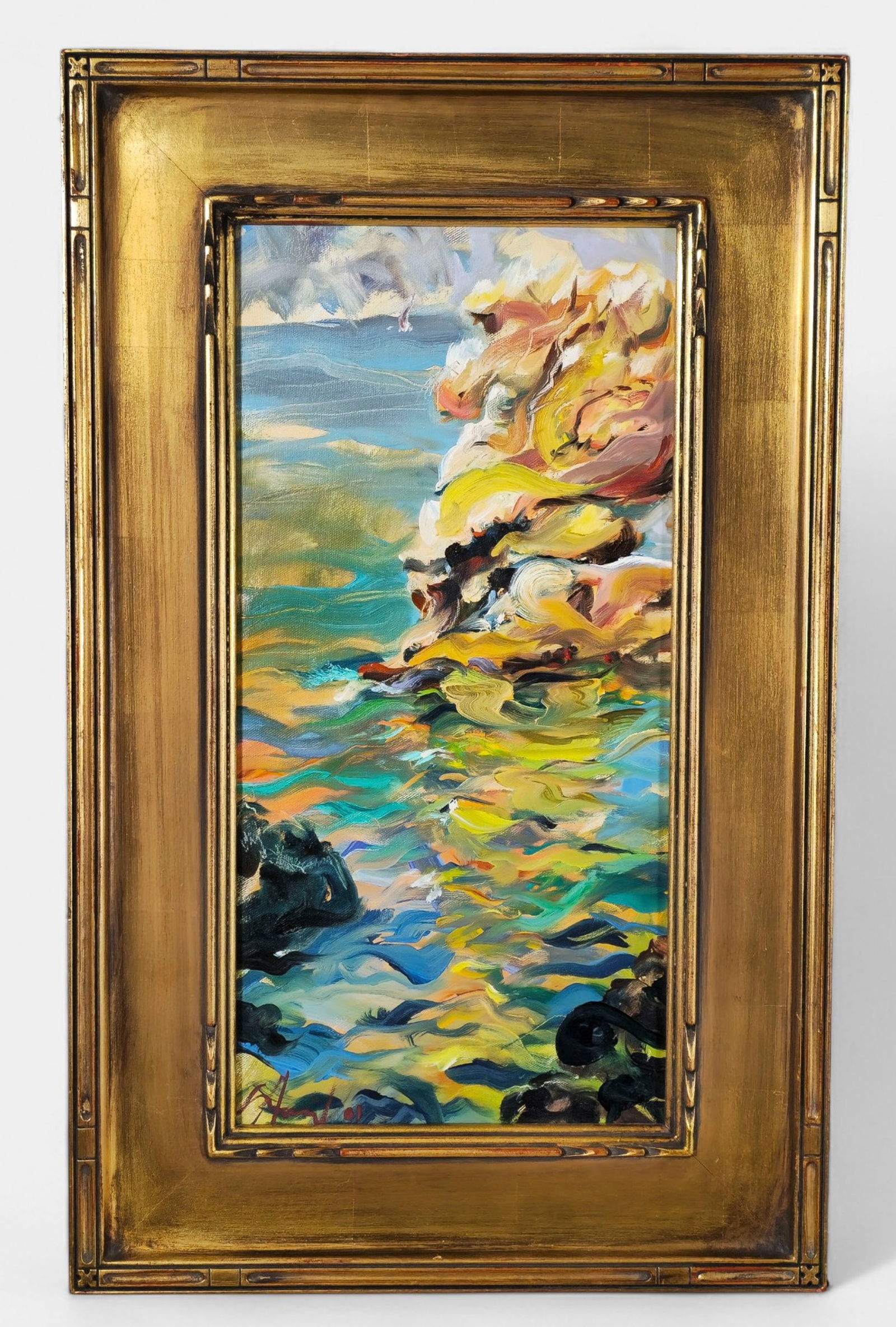 Impressionistic Abstract Illegible Oil (1 of 11)