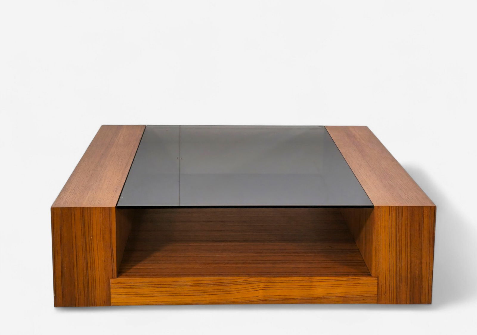 Danish Teak & Smoked Glass Coffee Table (1 of 6)
