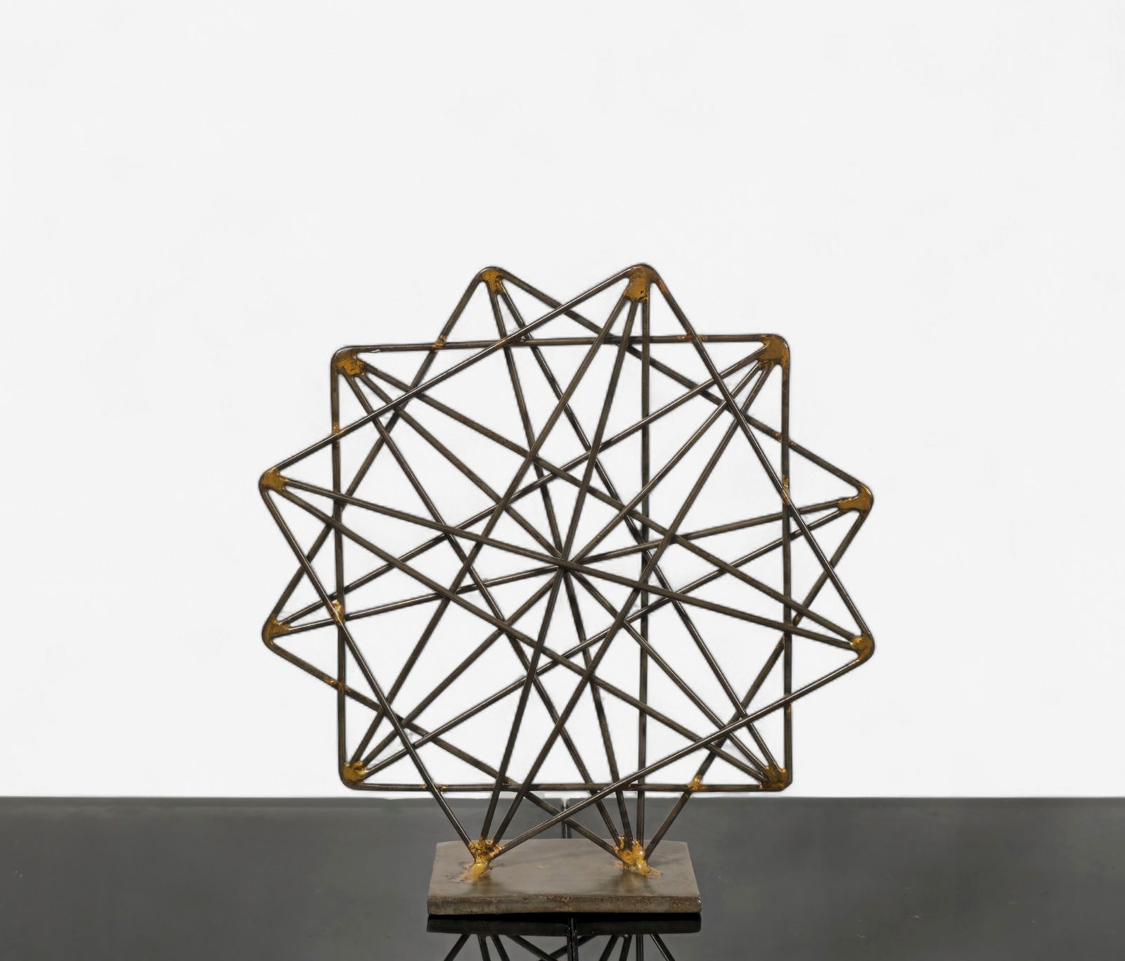 MCM Brutalist Geometric Welded Steel Sculpture (1 of 9)