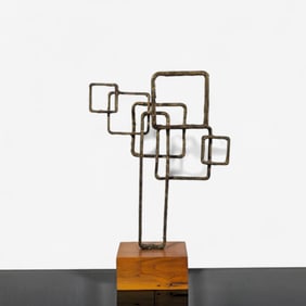 MCM David Larsen Brutalist Welded Steel Sculpture