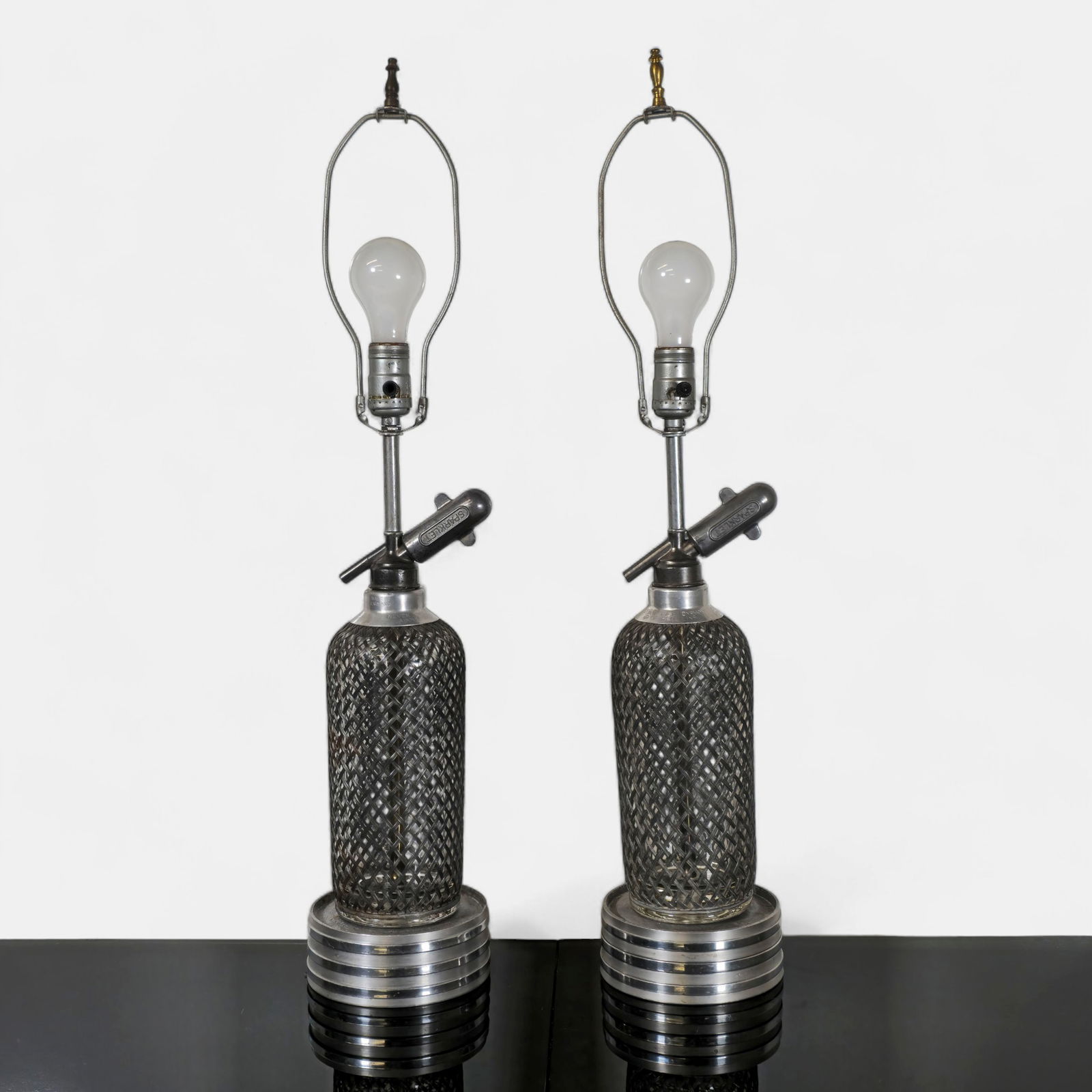 MCM Sparklet Seltzer Bottle Table Lamps (1 of 7)