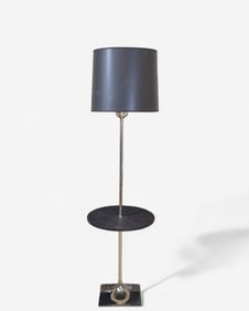 Laurel Lamp Co. MCM Chrome & Slate Floor Lamp