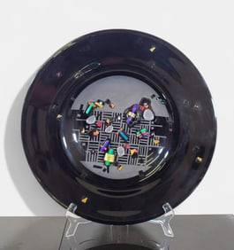 David Garcia Signed Art Glass Charger