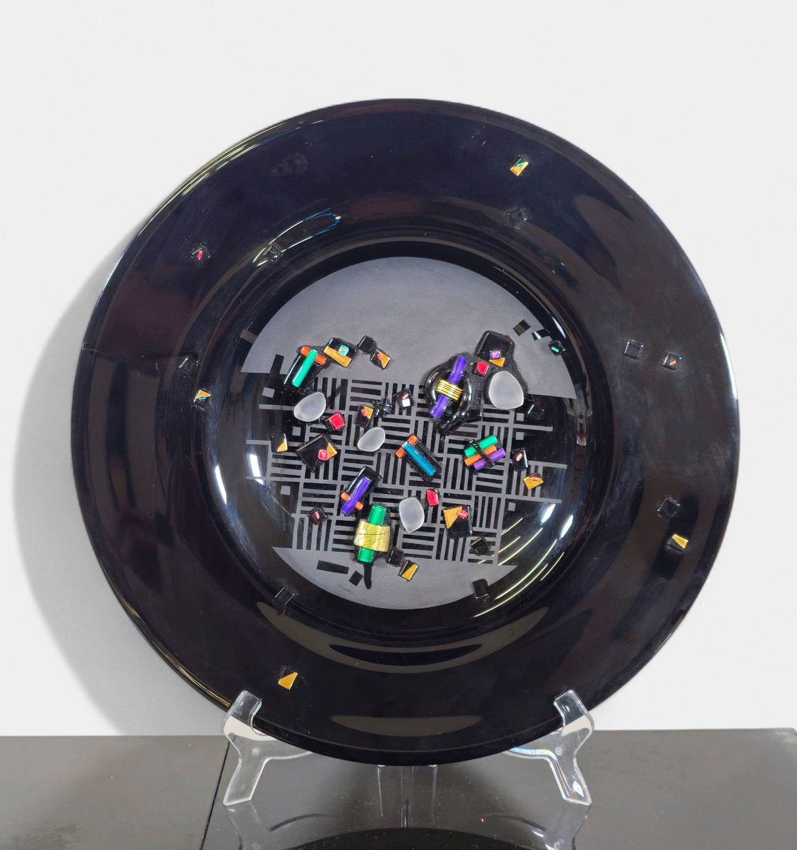 David Garcia Signed Art Glass Charger (1 of 7)