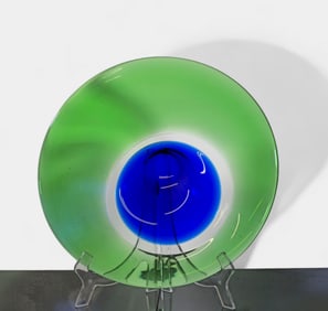 Murano Sommerso Art Glass Charger