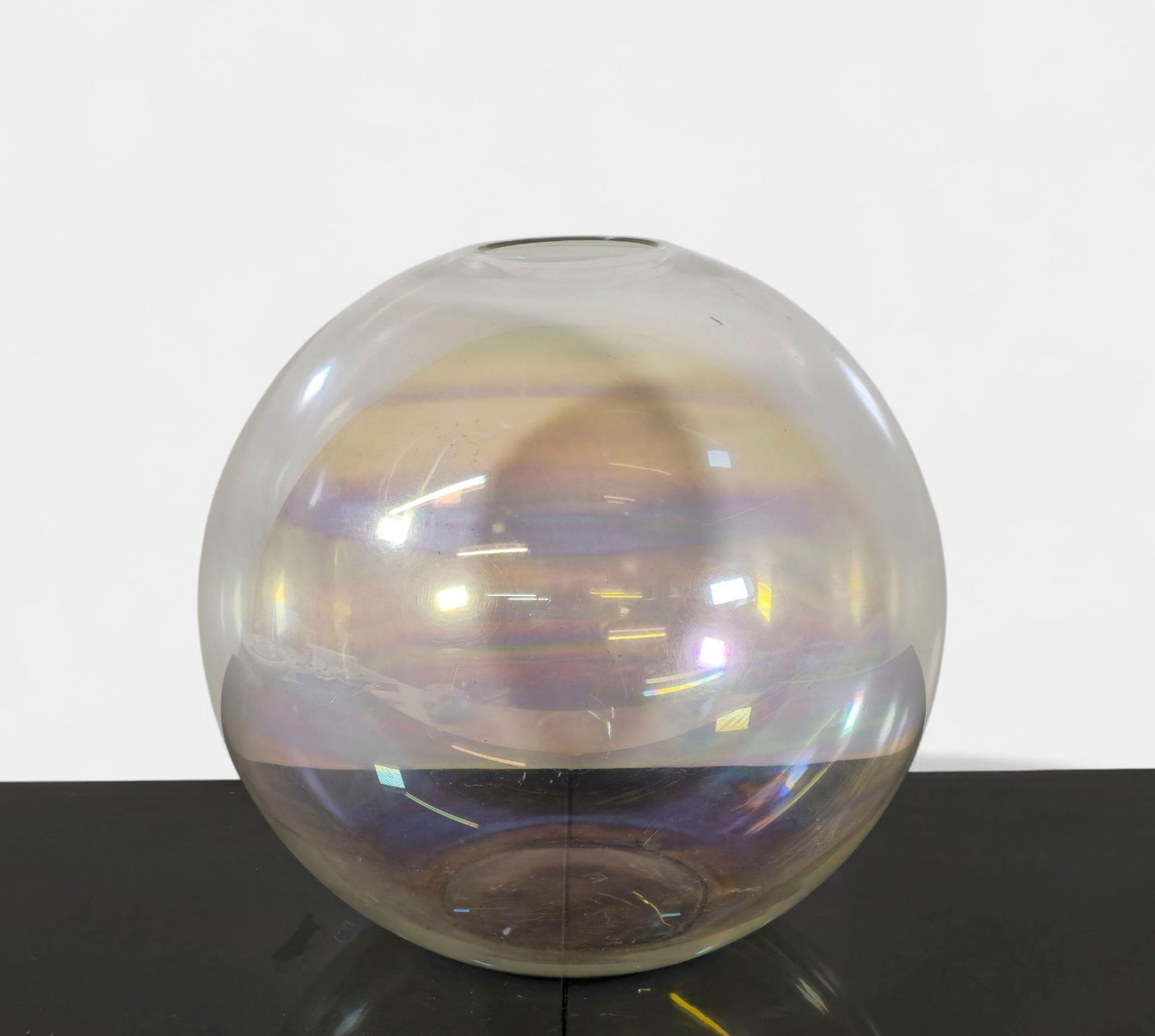 Iridescent Hand-Blown Art Glass Orb Vase (1 of 8)