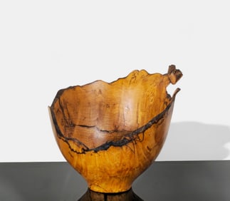 John Berglund Natural-Edge Burl Wood Bowl
