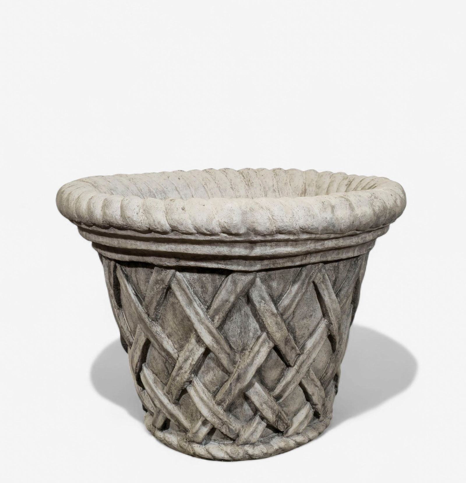 Cast Stone Campania Basketweave Garden Planter (1 of 6)