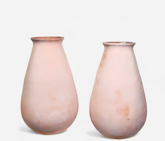 Pair of Campania International Tapered Terracotta Garden Planters