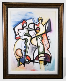 Alfred Gockel " Abstract Composition"  Acrylic on Canvas