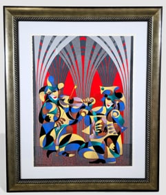 Anatole Krasnyansky "Autumn" Serigraph with Hand Embellishment