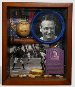 Lou Gehrig Collage Shadow Box