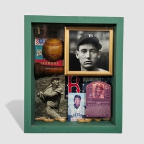 Ted Williams Collage Shadow Box