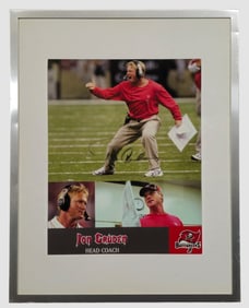 Jon Gruden Autographed Action Photo