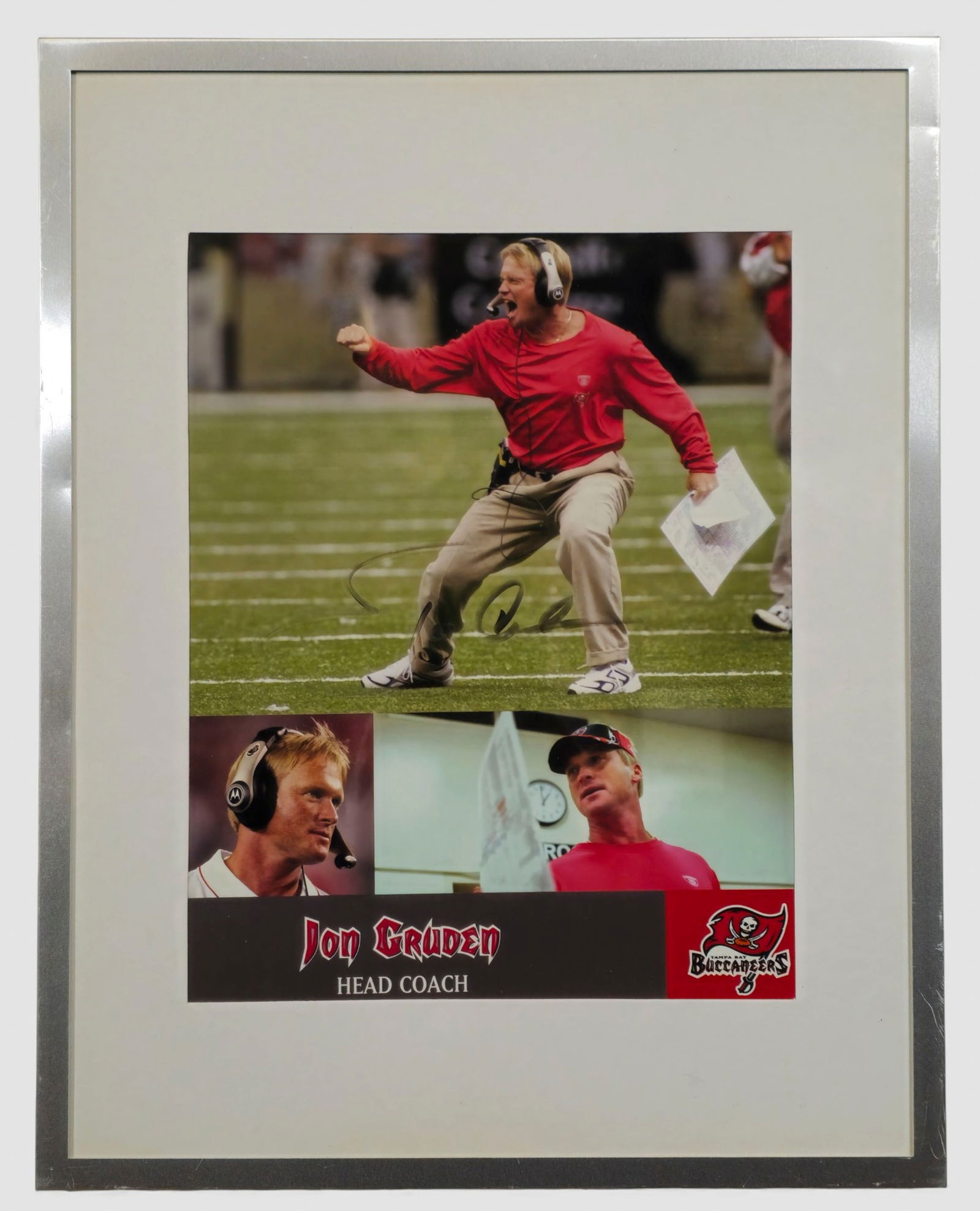 Jon Gruden Autographed Action Photo (1 of 6)