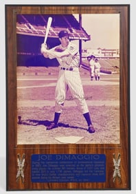 Joe DiMaggio, Signed Plaque Limited Edition
