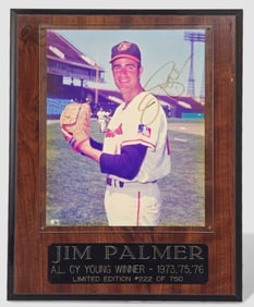 Autographed Jim Palmer Limited Edition Plaque
