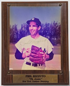 Phil Rizzuto Autographed Plaque