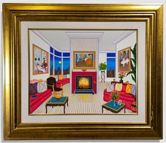 Fanch Ledan "Interior With Van Gogh" Serigraph