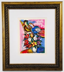 Zamy Steynovitz "Paris Vase" Serigraph Estate Stamped Edition