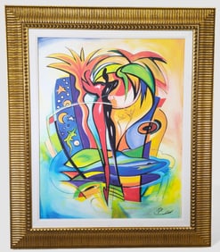 Alfred Gockel "Cosmic Gecko" Hand Signed Hand Embellished Giclée