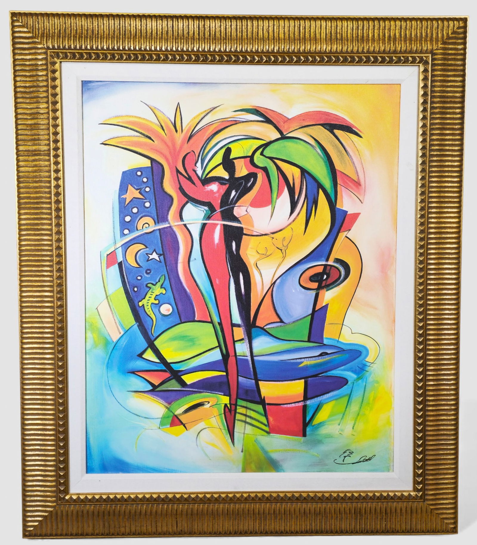 Alfred Gockel "Cosmic Gecko" Hand Signed Hand Embellished Giclée (1 of 9)