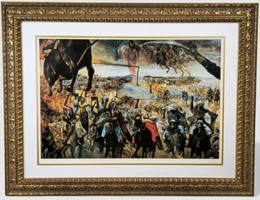 Salvador Dalí "Battle of Tetuan" Hand Signed Color Lithograph